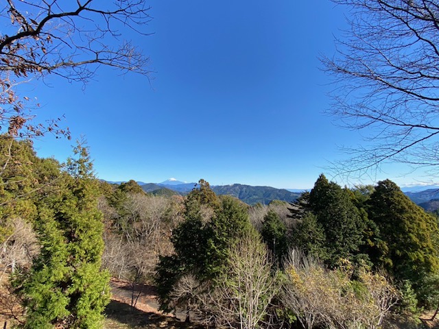 <b>コースで一番高い所では富士山がドーーーーーン！！<br><br>何回見ても圧巻である＼(^o^)／<br><br>急登で脚がガクガク！！<br><br>下りで身体を支えてくれるか不安でしかない。<br>しかし、ここまで来たら<br>気持ちで乗り切るしかない。</b>