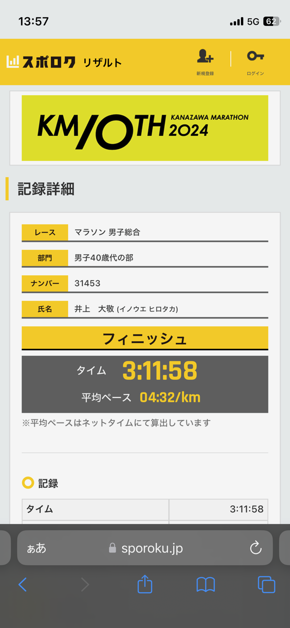 35km以降は耐えるレースでした。<br><br>目標達成はできませんでしたが、次のマラソンにつながるレースでした。<br>次回のマラソンは2月姫路マラソン!これも・・・節目の10回大会だったような(*^。^*)<br>