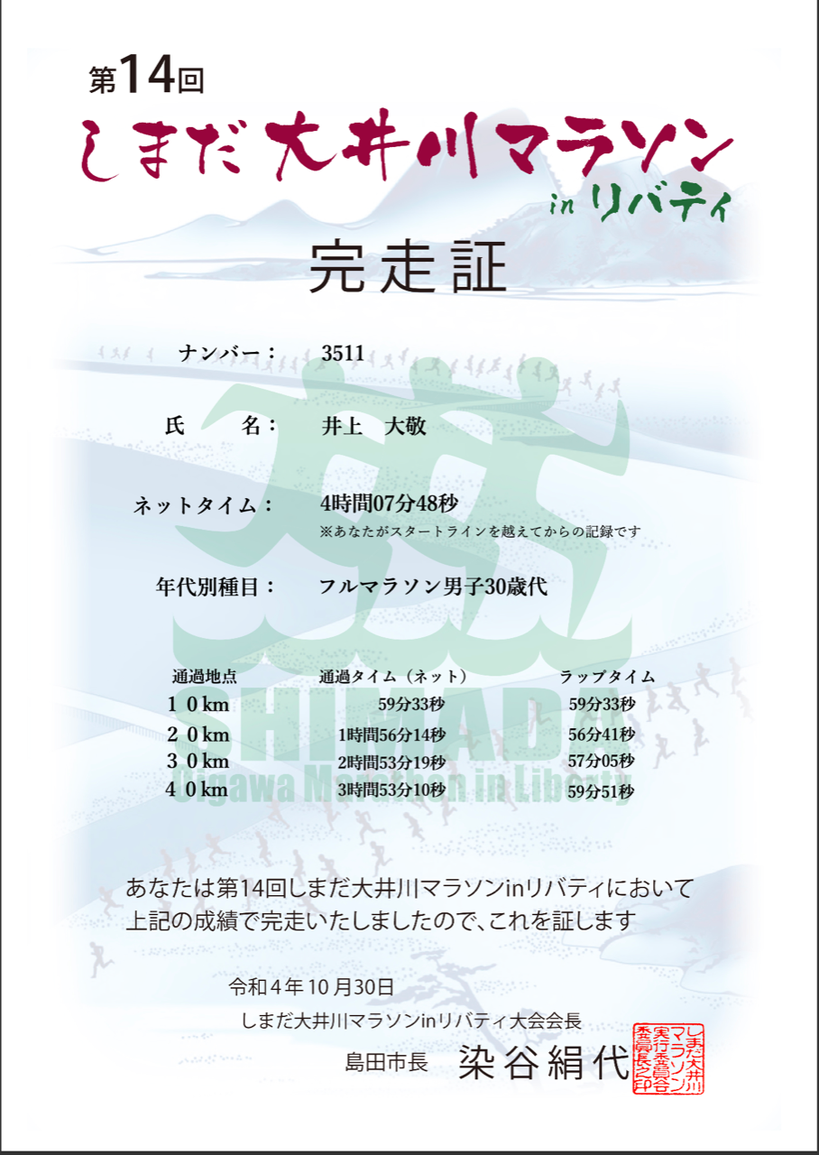 <b><span style='font-size:1.4em;'>一定のペースで走れたかな⁉</span></b>